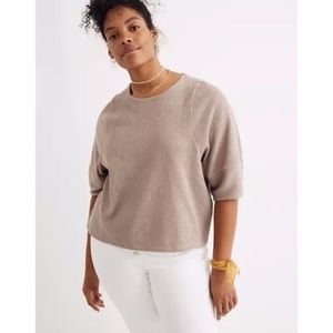 Madewell textured button-back top